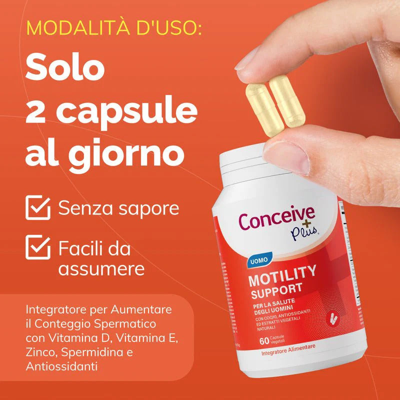 Modalità d'uso dell'Integratore fertilità maschile Conceive Plus 60 capsule
