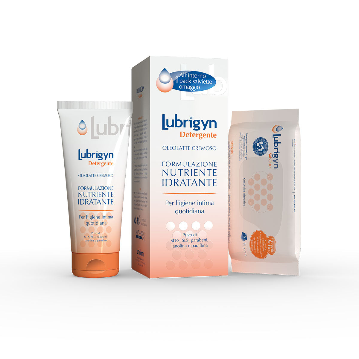Detergente Intimo Oleolatte Lubrigyn 200ml + 15 Salviette