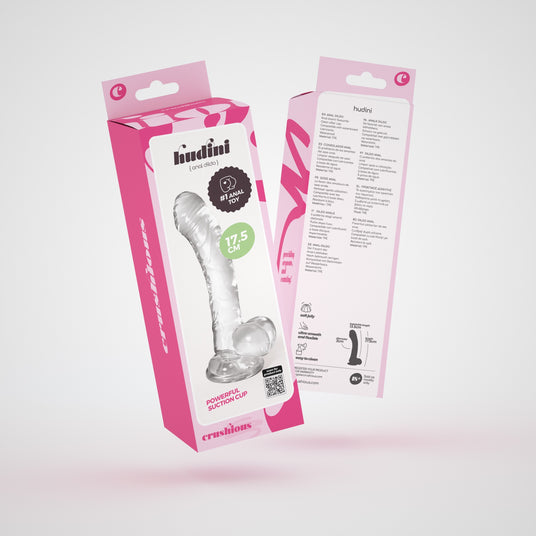 Confezione del Dildo Hudini Trasparente 17,5 cm di CRUSHIOUS