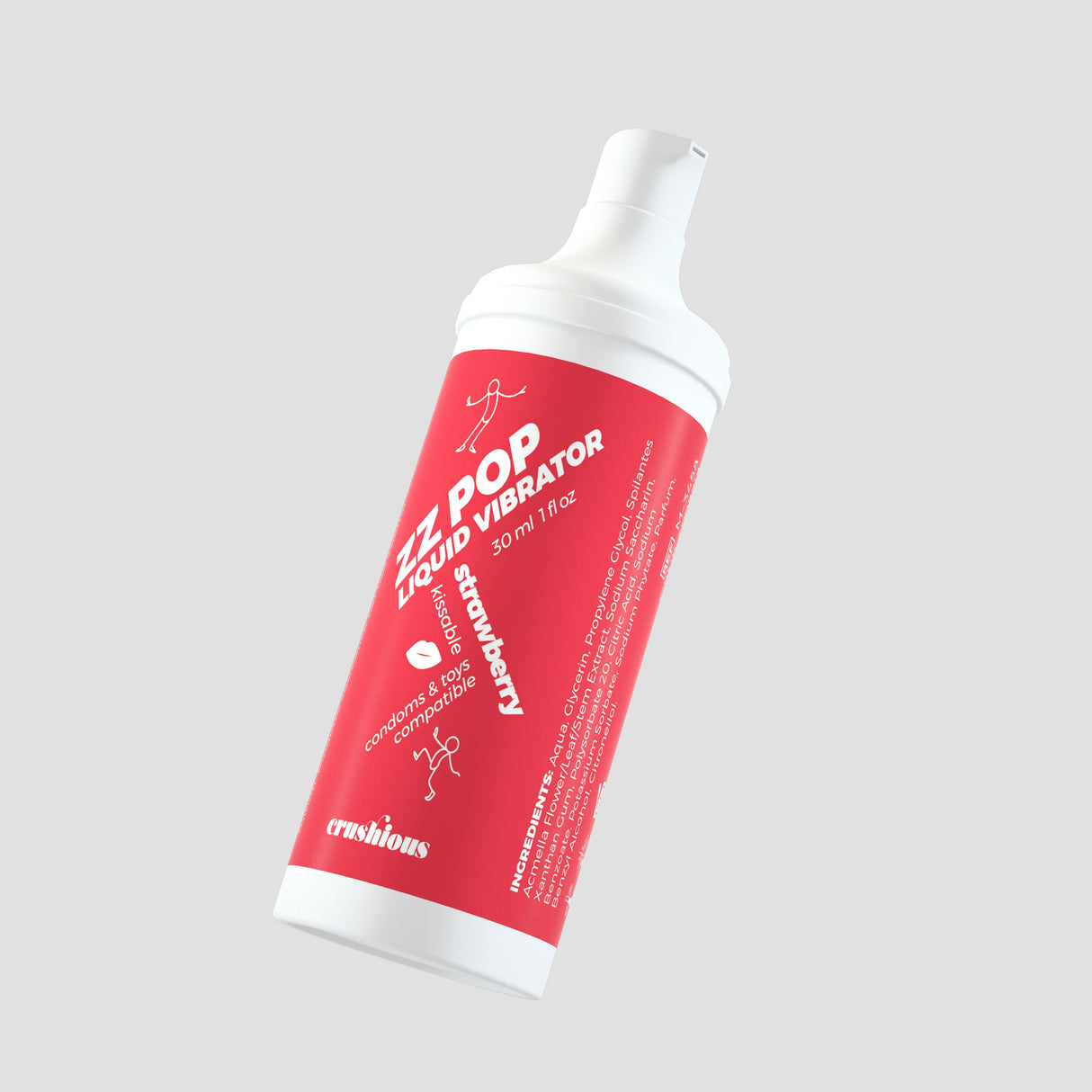 Gel Vibrante ZZ POP Fragola 30ml di CRUSHIOUS