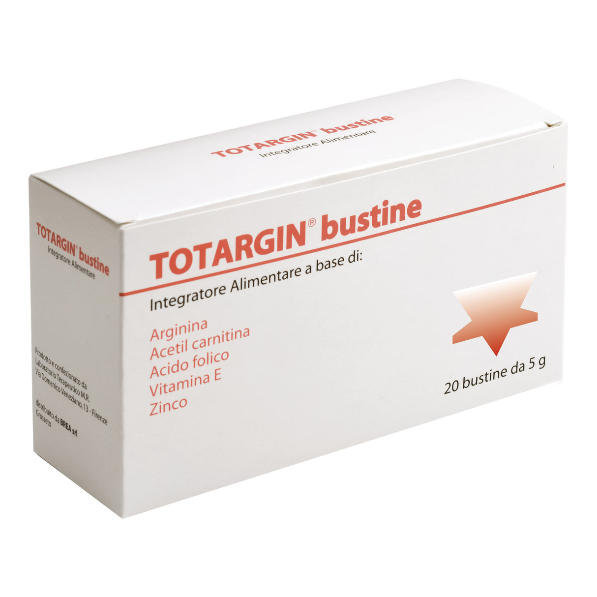 IIntegratore naturale funzione erettile Totargin BREA — bustine solubili arginina