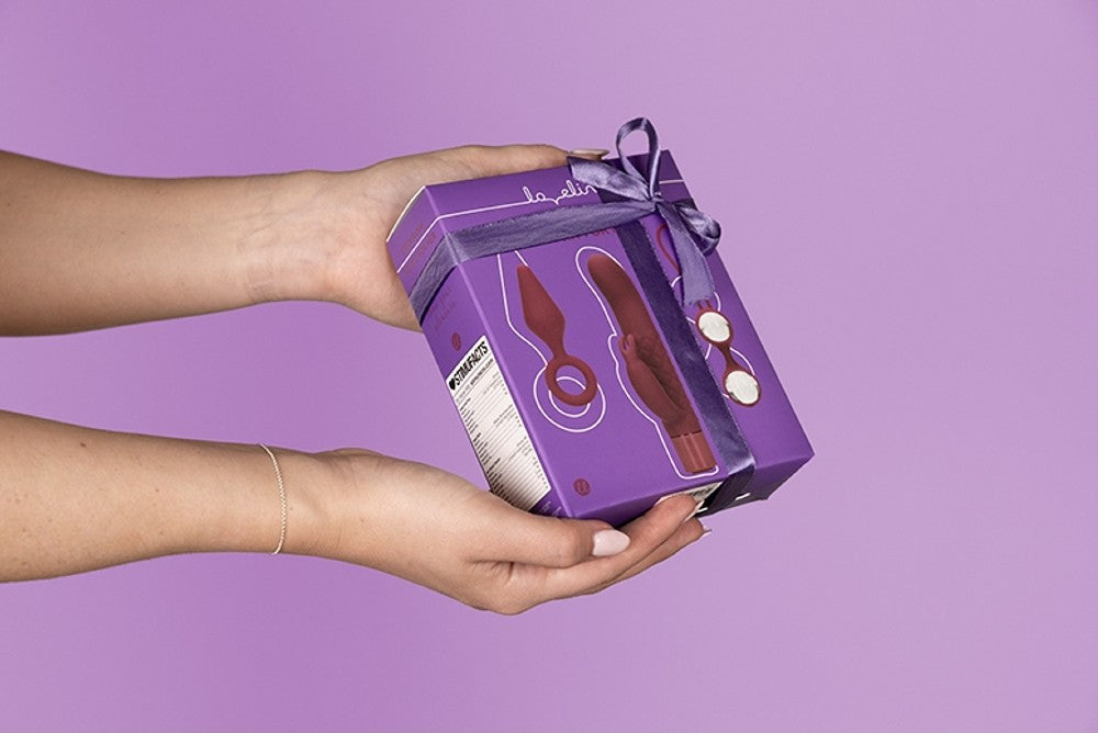 Confezione regalo del kit sex toys donna Loveline – vibratore, palline e plug
