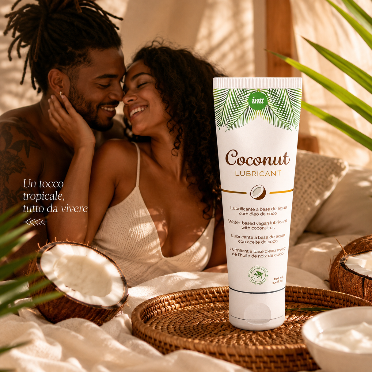 Lubrificante Vegano a Base d'Acqua al Gusto Cocco 100ml di INTT