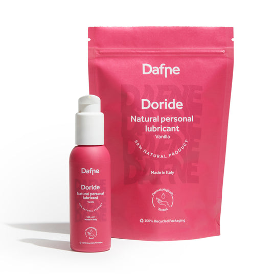 Packaging Lubrificante Vegano a Base d'Acqua al Profumo di Vaniglia 100ml di DAFNE