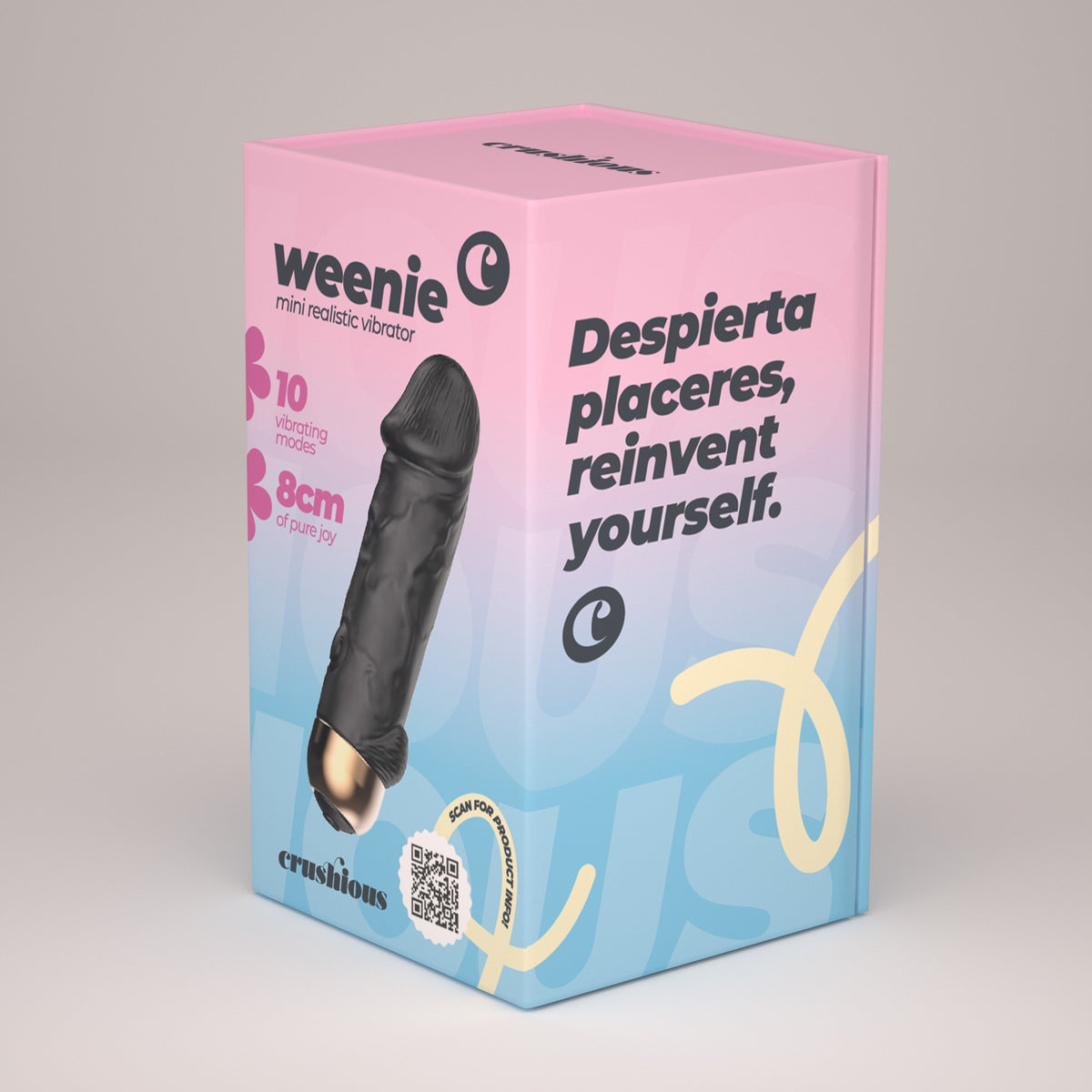 Mini vibratore bullet Weenie nero · confezione chiusa
