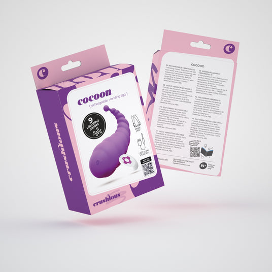 Confezione dell'Ovetto Vibrante Cocoon Viola con Telecomando di CRUSHIOUS