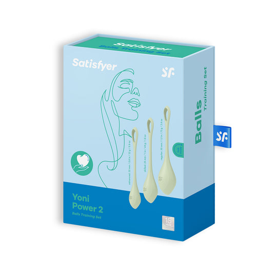 Confezione delel Palline vaginali Yoni Power 2 verdi per esercizi di Kegel di Satisfyer