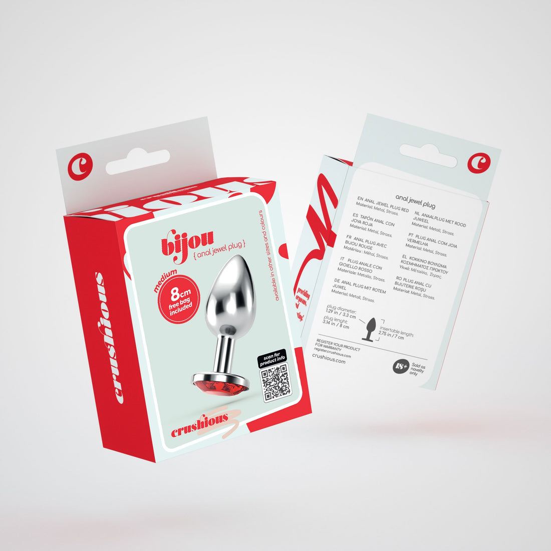 Plug anale gioiello Bijou medio · confezione