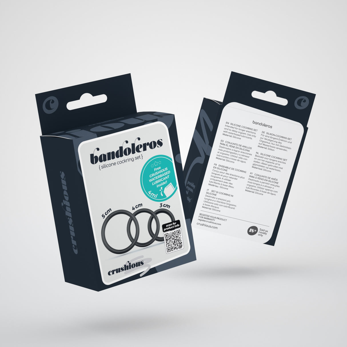 Confezione del Set di Anelli per il Pene in Silicone Bandoleros (3 anelli) di CRUSHIOUS