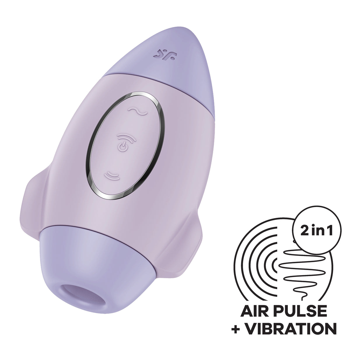 Dettaglio del Succhia Clitoride Mission Control Viola di SATISFYER con vista sui comandi e design ergonomico