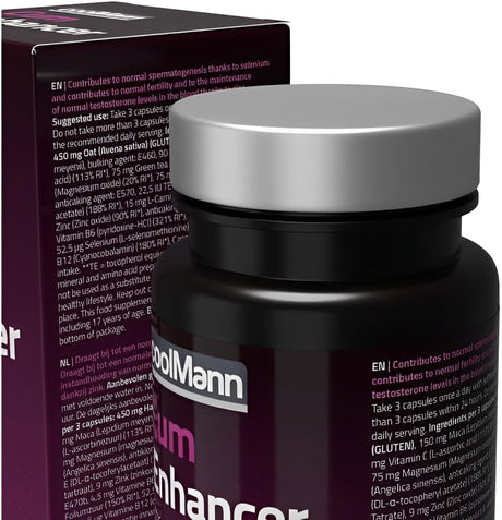 Integratore naturale qualità sperma Coolmann COBECO — dettaglio packaging 30 capsule