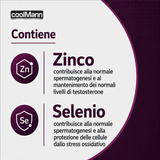 Infografica dell'Integratore naturale qualità sperma Coolmann COBECO 30 capsule