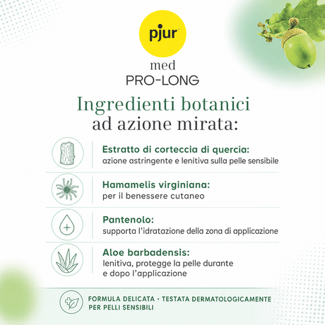 Ingredienti dello Spray Ritardante Med Pro-Long 20ml