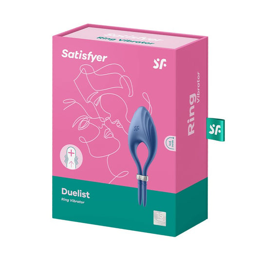 Confezionde dell'Anello Vibrante Duelist Blu di SATISFYER