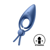 Dettaglio dell'Anello Vibrante Sniper Blu di SATISFYER