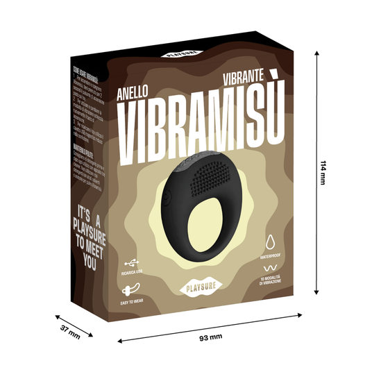 Confezione dell'Anello vibrante Vibramisù Playsure in silicone