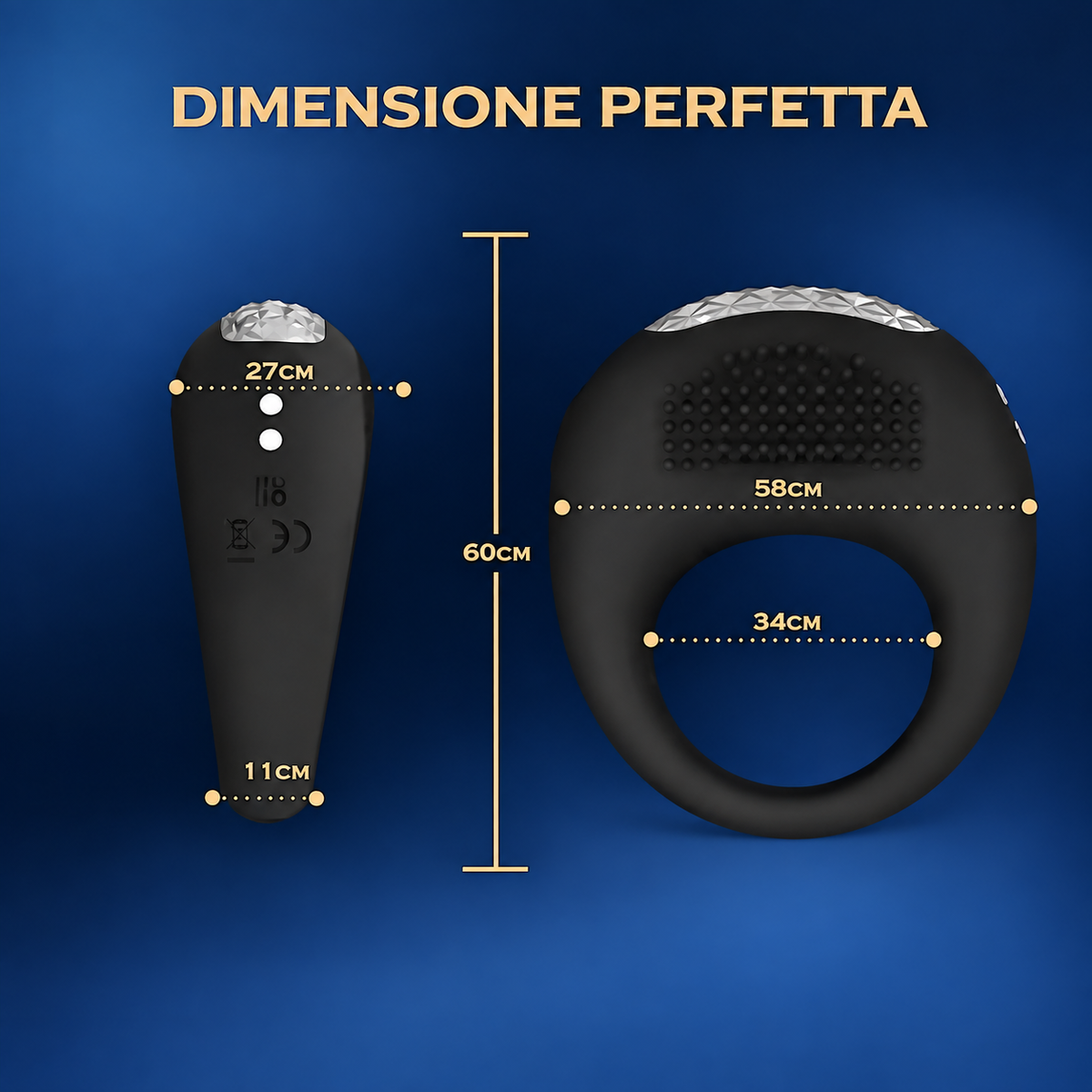 Anello vibrante Vibramisù Playsure in silicone