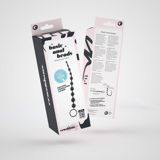 Confezione della Catena Anale a 10 Palline Nera di CRUSHIOUS