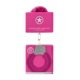 Confezione delle Manette sexy in peluche rosa OUCH!