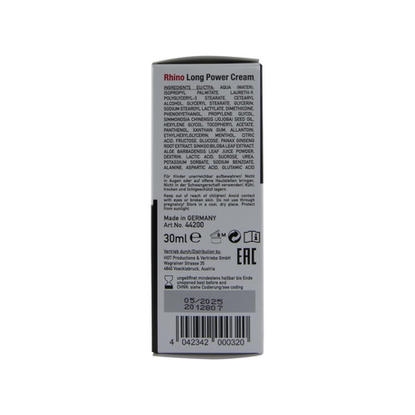 Crema Ritardante Rhino Long Power 30ml di HOT