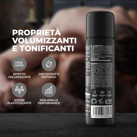 Infografica Crema Volumizzante Pene XXL 100ml di BOYGLIDE