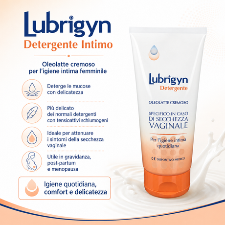 Infografica del Detergente intimo oleolatte Lubrigyn
