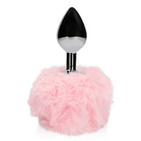 Plug anale con coda effetto coniglio OUCH! con base in metallo e coda morbida rosa