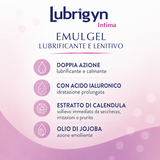 Infografica di Emulgel Lubrificante e Lenitivo Lubrigyn Intima 40ml