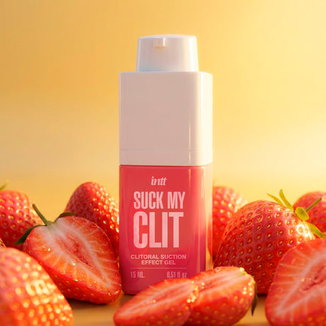 Dettaglio del Gel stimolante clitorideo Intt Fragola Selvatica 15ml effetto suzione