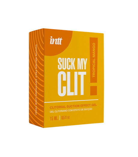 Confezione del Gel stimolante clitorideo Intt Mango 15ml effetto suzione