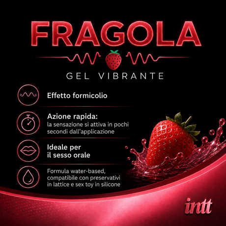 Infografica del Gel Stimolante Vibration! Fragola 15ml di INTT