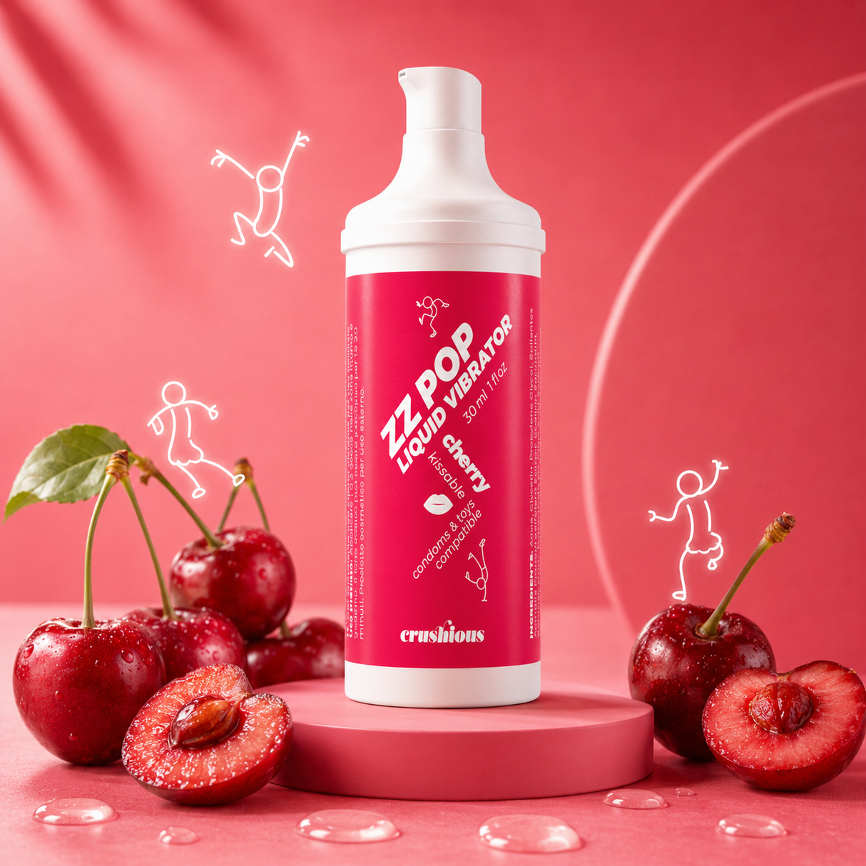 Gel Vibrante ZZ POP Ciliegia 30ml di CRUSHIOUS