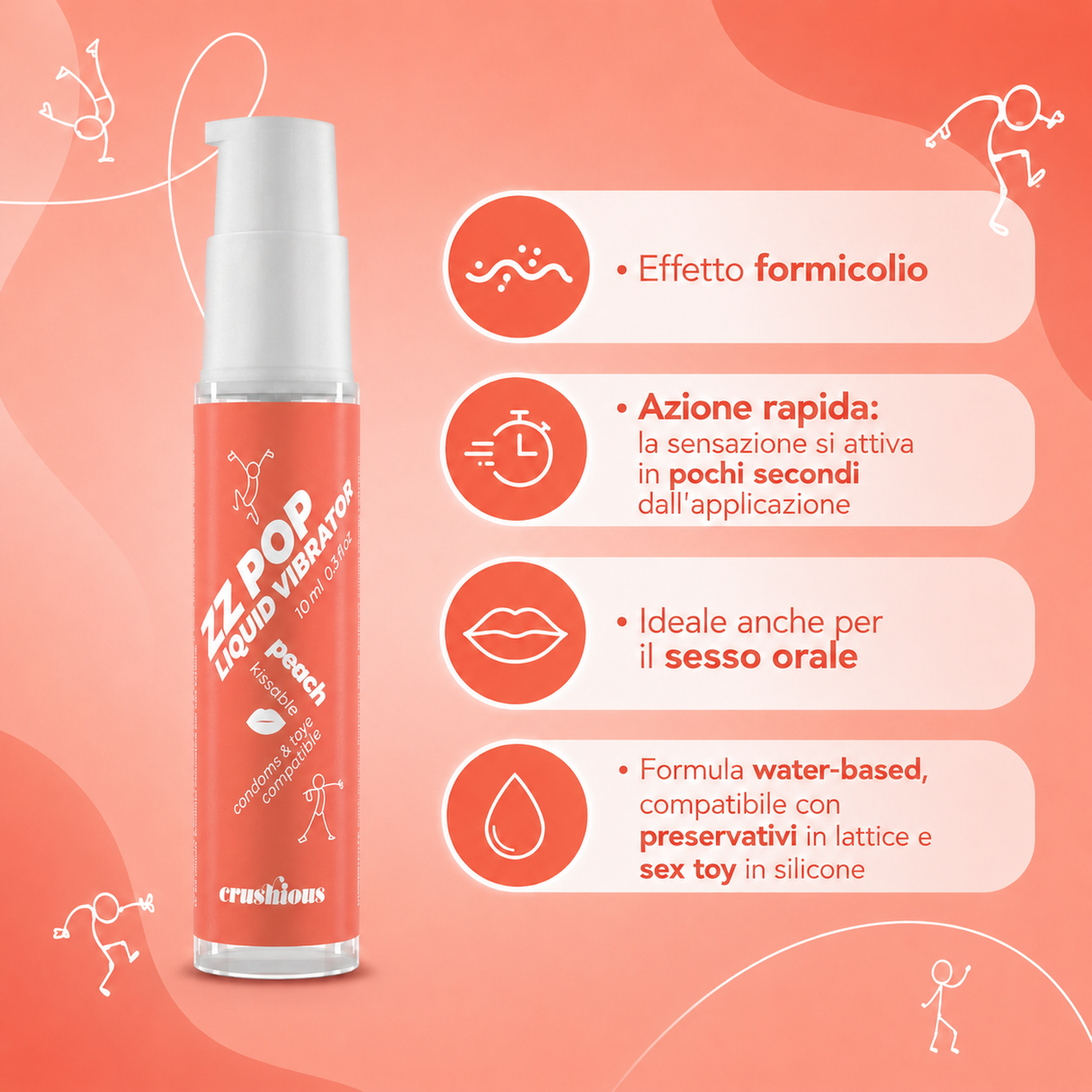 Gel Vibrante ZZ POP Pesca di CRUSHIOUS