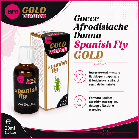 Ingredienti delle Gocce Afrodisiache Donna Spanish Fly Gold (30ml) di ERO