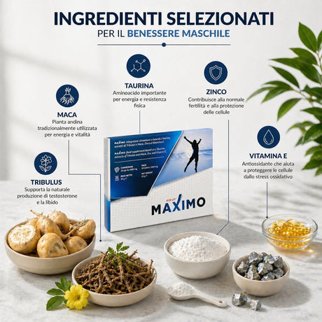 Infografica Integratore Disfunzione Erettile Maximo 30 Compresse