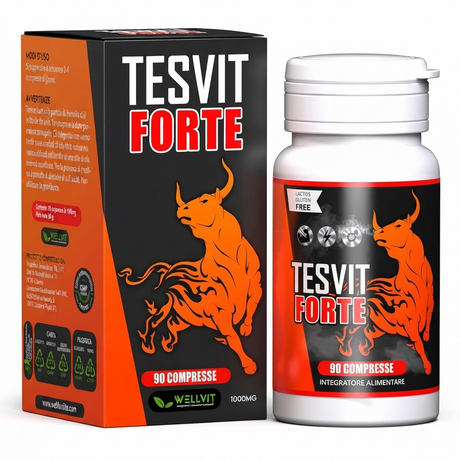 Integratore per il Testosterone Tesvit Forte 90 Compresse di WELLVIT