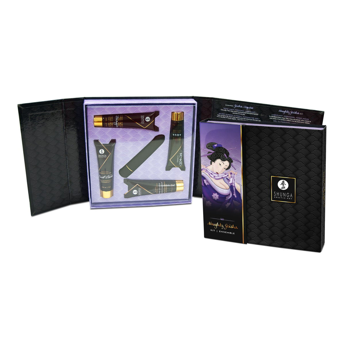 Kit erotico per la coppia Shunga Naughty Geisha · cofanetto aperto