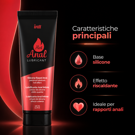 Lubrificante Anale Siliconico effetto Riscaldante 100ml di INTT
