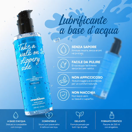 Infografica Lubrificante a Base d'Acqua di Crushious