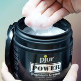 Lubrificante anale ibrido Pjur Power Premium Cream 150ml texture cremosa