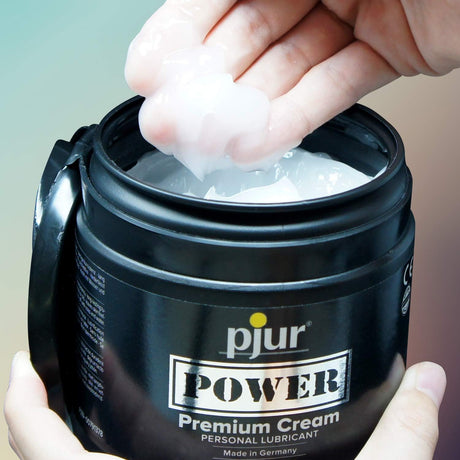 Lubrificante anale ibrido Pjur Power Premium Cream 150ml texture cremosa