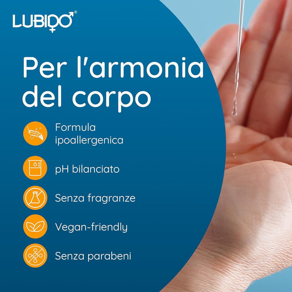 Infografica Lubrificante Anale a Base d'Acqua Infuso di Aloe 250ml di LUBIDO