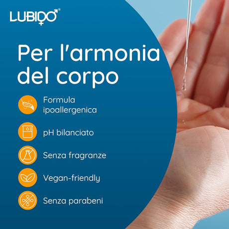 Infografica Lubrificante Anale a Base d'Acqua Infuso di Aloe 250ml di LUBIDO
