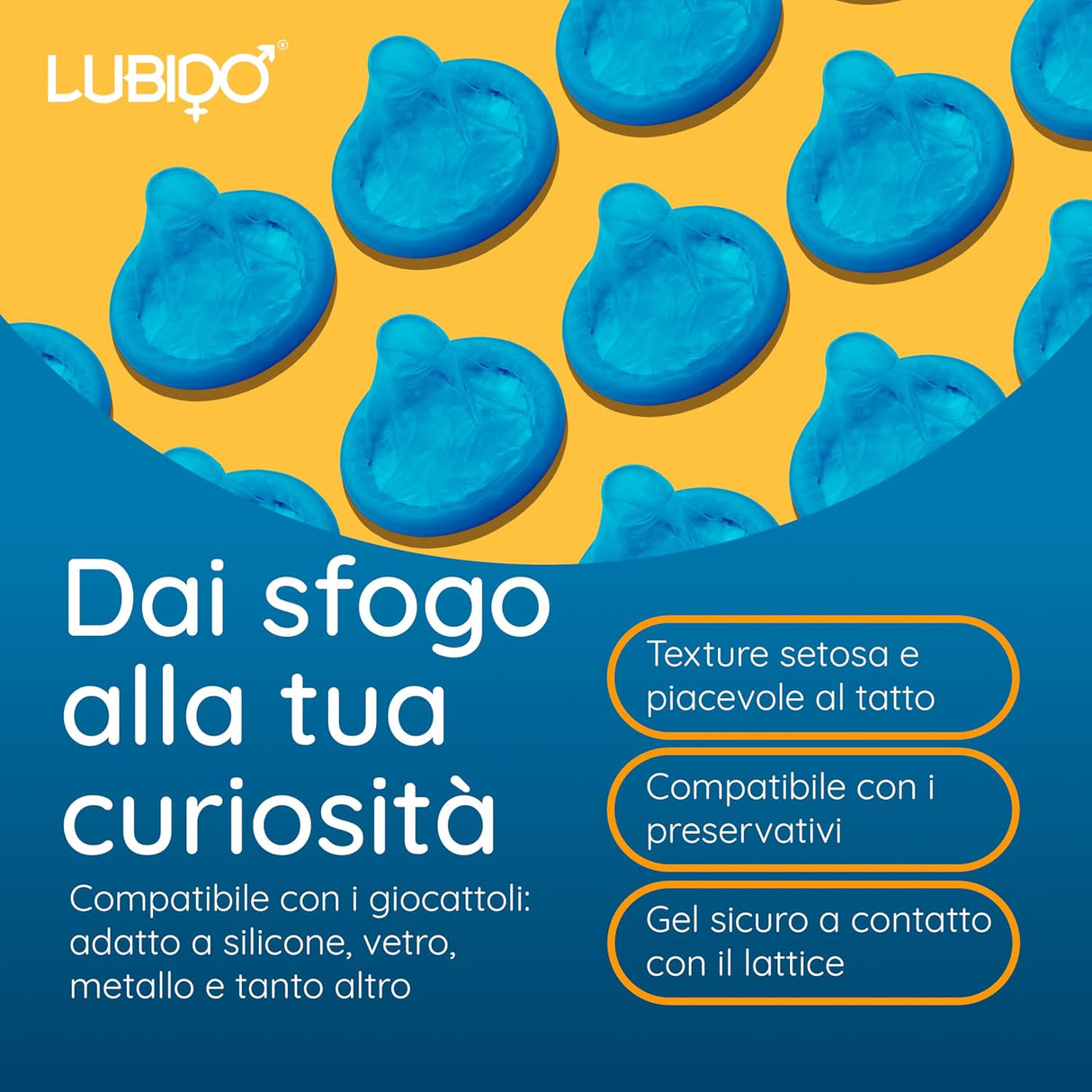 Infografica Lubrificante Anale a Base d'Acqua Infuso di Aloe 250ml di LUBIDO