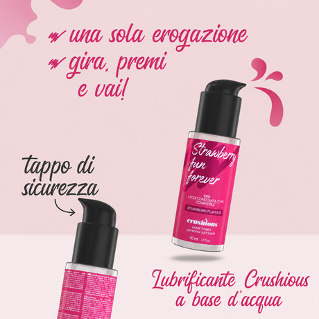 Lubrificante a Base d'Acqua al Gusto Fragola 50ml di CRUSHIOUS