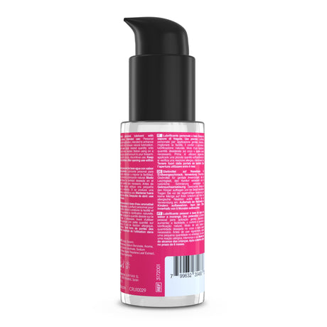 Retro della confezione del Lubrificante a Base d'Acqua al Gusto Fragola 50ml di CRUSHIOUS
