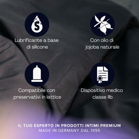 Infografica del Lubrificante Anale Siliconico Back Door di PJUR