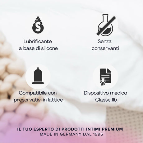Infografica del Lubrificante siliconico per donna WOMAN 100ml di Pjur