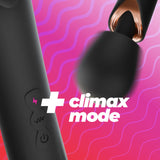 Massaggiatore wand Holly nero in silicone di Crushious
