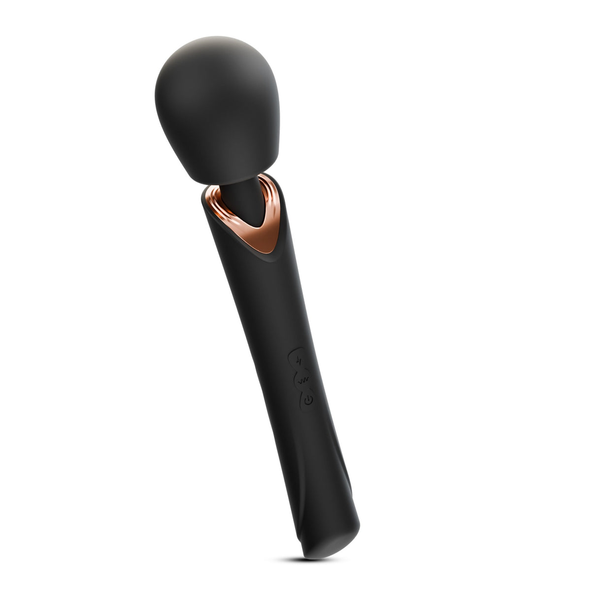 Massaggiatore wand Holly nero in silicone di Crushious